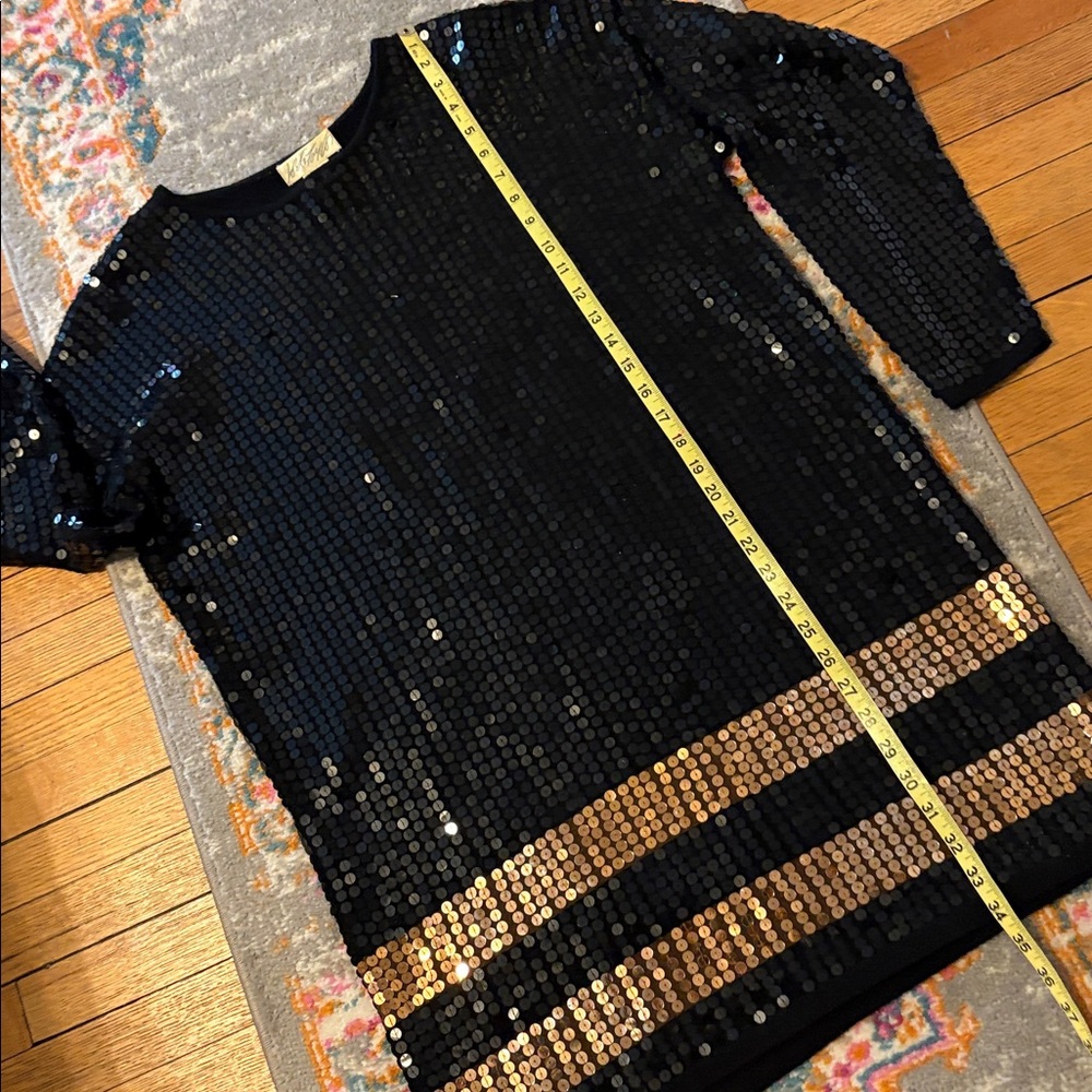 Black & copper sequined dress. - Picture 6 of 8